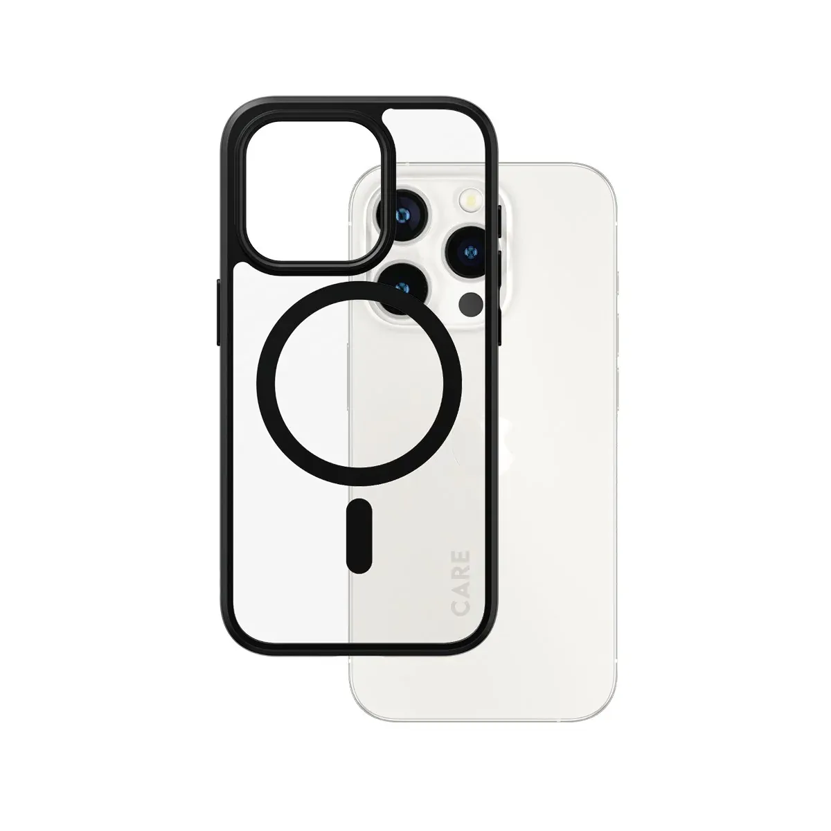 Image of CARE by PanzerGlass® Flagship Case Transparent Urban Combat w. Black MagSafe iPhone 15 Pro