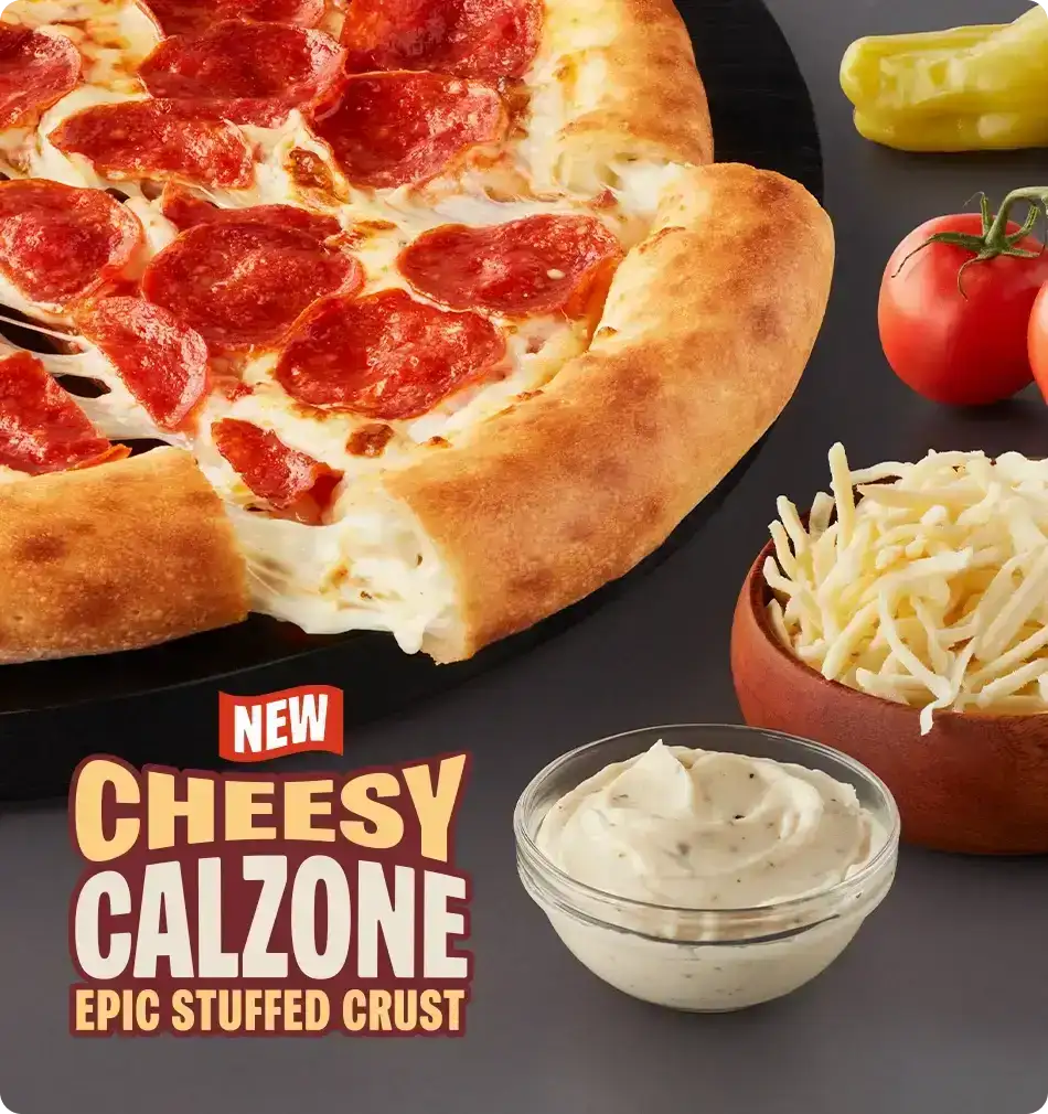 New Cheesy Calzone Epic Stuffed Crust