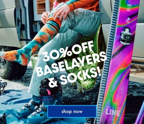 Socks & Baselayers 30%off