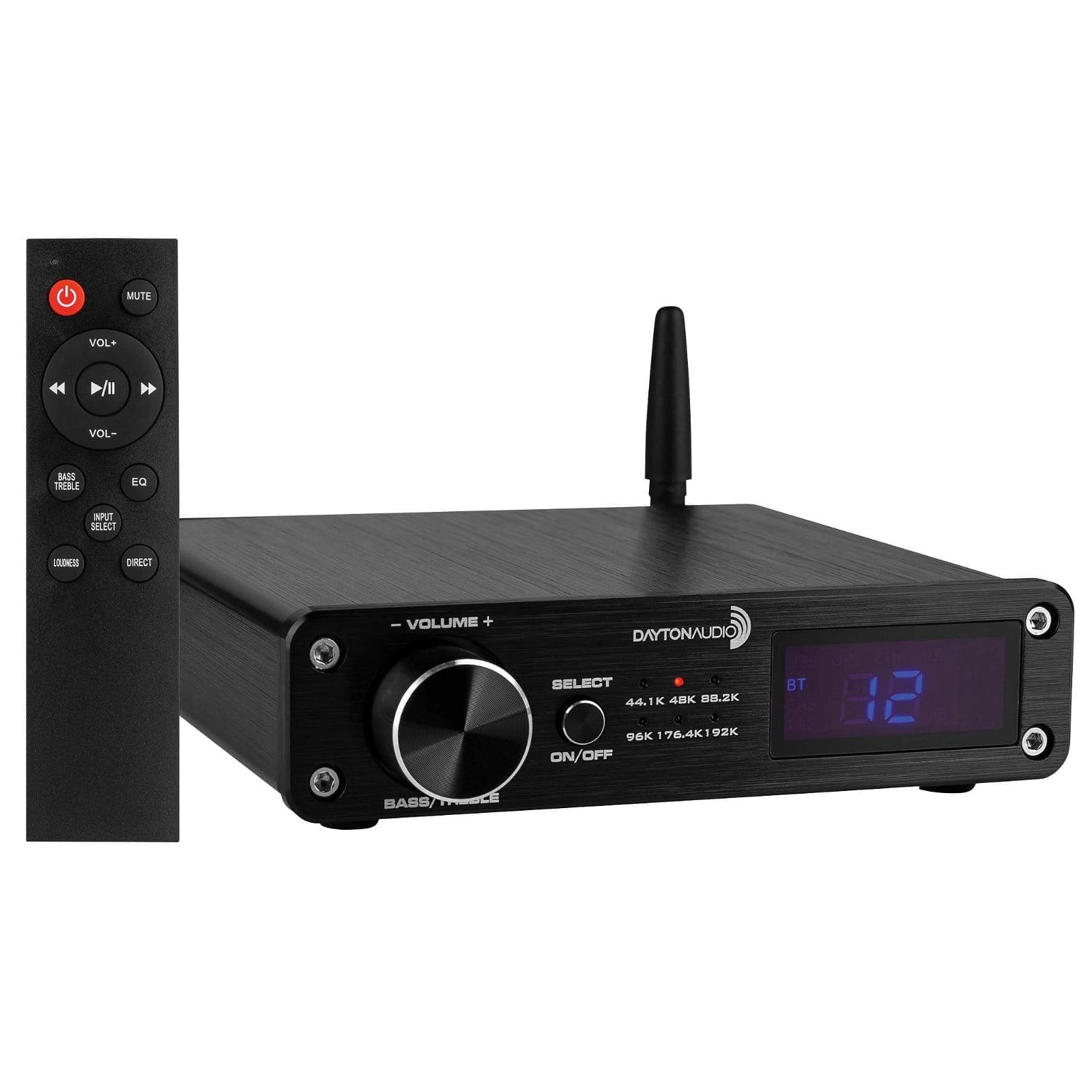 Image of Dayton Audio DTA-PRO 100W Class D Bluetooth Amplifier with USB DAC IR Remote and Sub Output