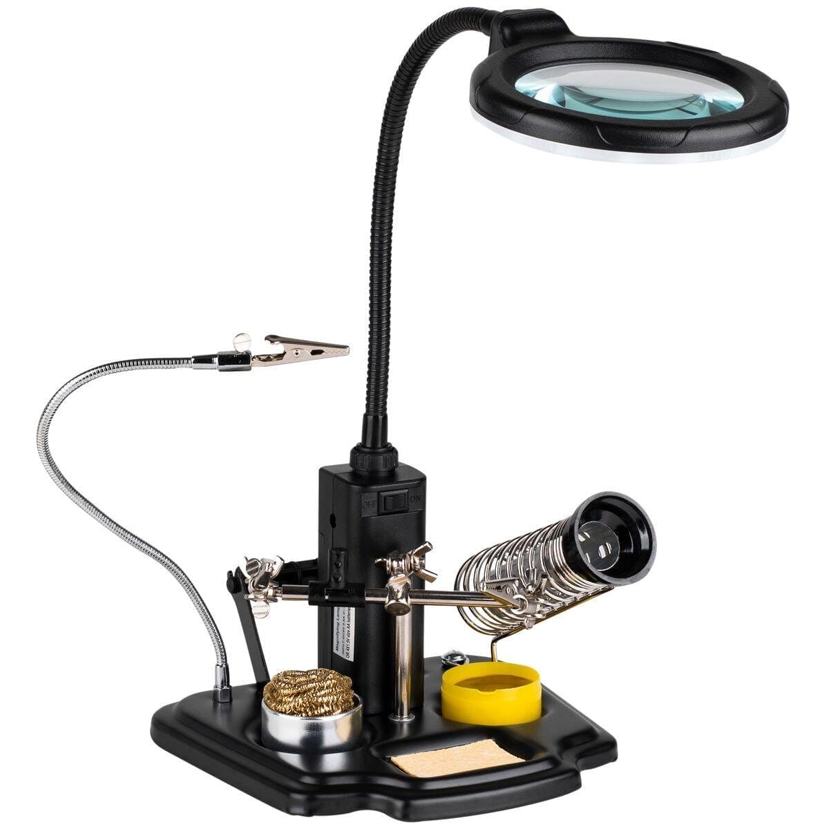 Image of Stahl Tools HH3 LED Magnifying Lamp with Third Helping Hand and Soldering Iron Holder