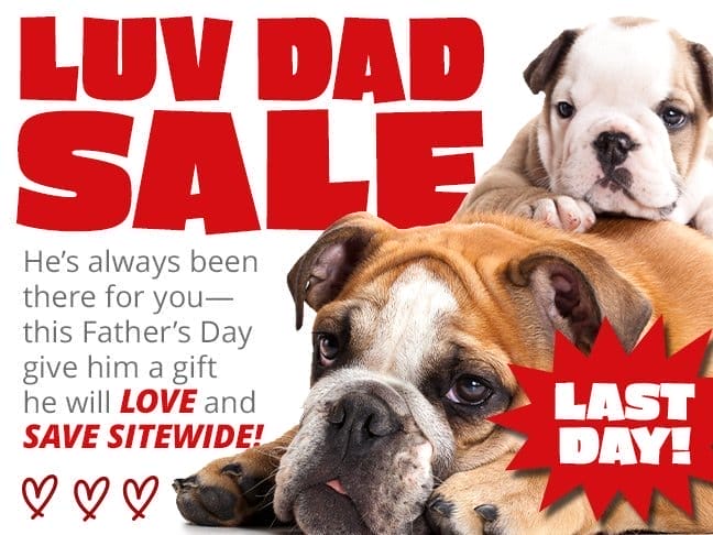 LUV DAD SALE— he's always been there for you. This Father's Day give him a gift he will LOVE and SAVE SITEWIDE!