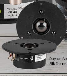 Dayton Audio DC28F-8 1.125-inch Silk Dome Tweeter