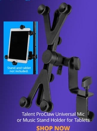 Talent ProClaw Universal Mic or Music Stand Holder for Tablets