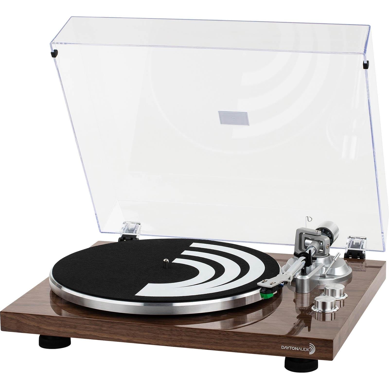 Image of Dayton Audio Belt Drive Turntable with USB Bluetooth Audio-Technica AT-VM95E Cartridge - Wood