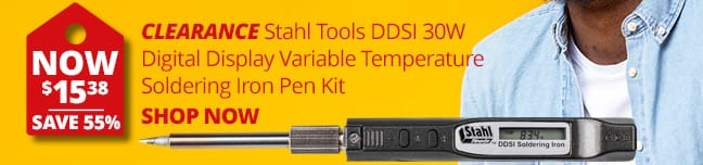 CLEARANCE—Stahl Tools DDSI 30W Digital Display Variable Temperature Soldering Iron Pen Kit. SHOP NOW