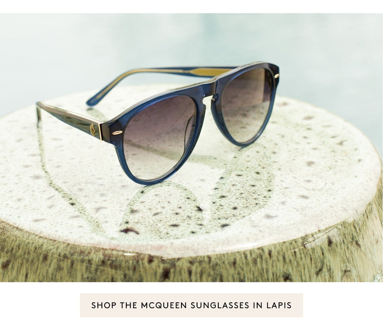 Shop the McQueen Sunglasses in Lapis 