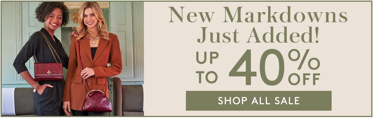 New Markdowns Just Added! Up to 40% off. Shop All Sale