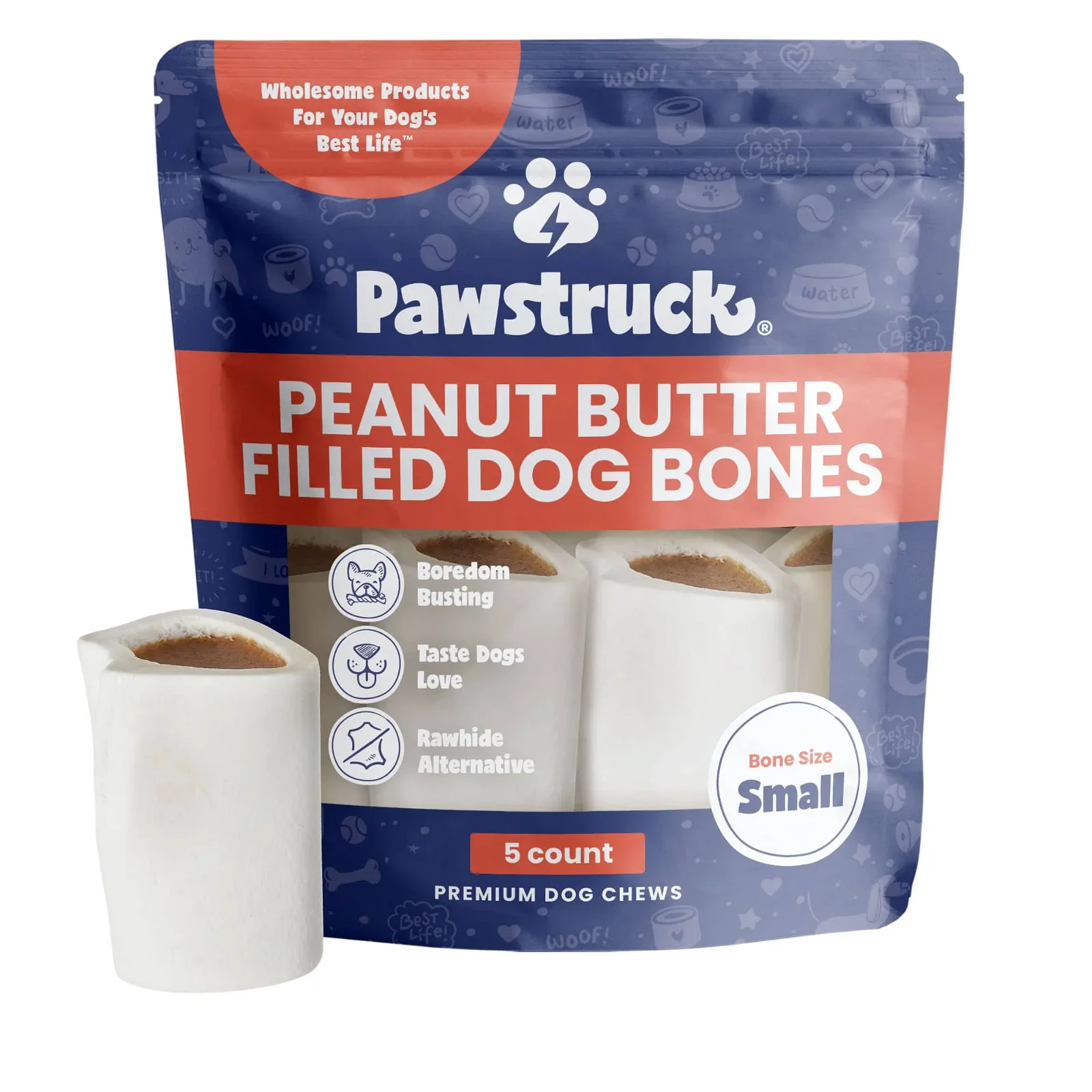 Image of Peanut Butter Filled Dog Bones (Small)