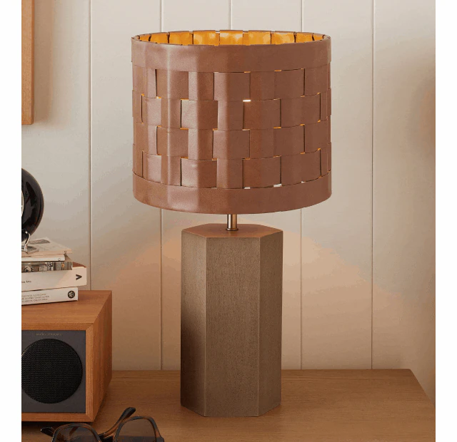 WESTLY VEGAN LEATHER TABLE LAMP