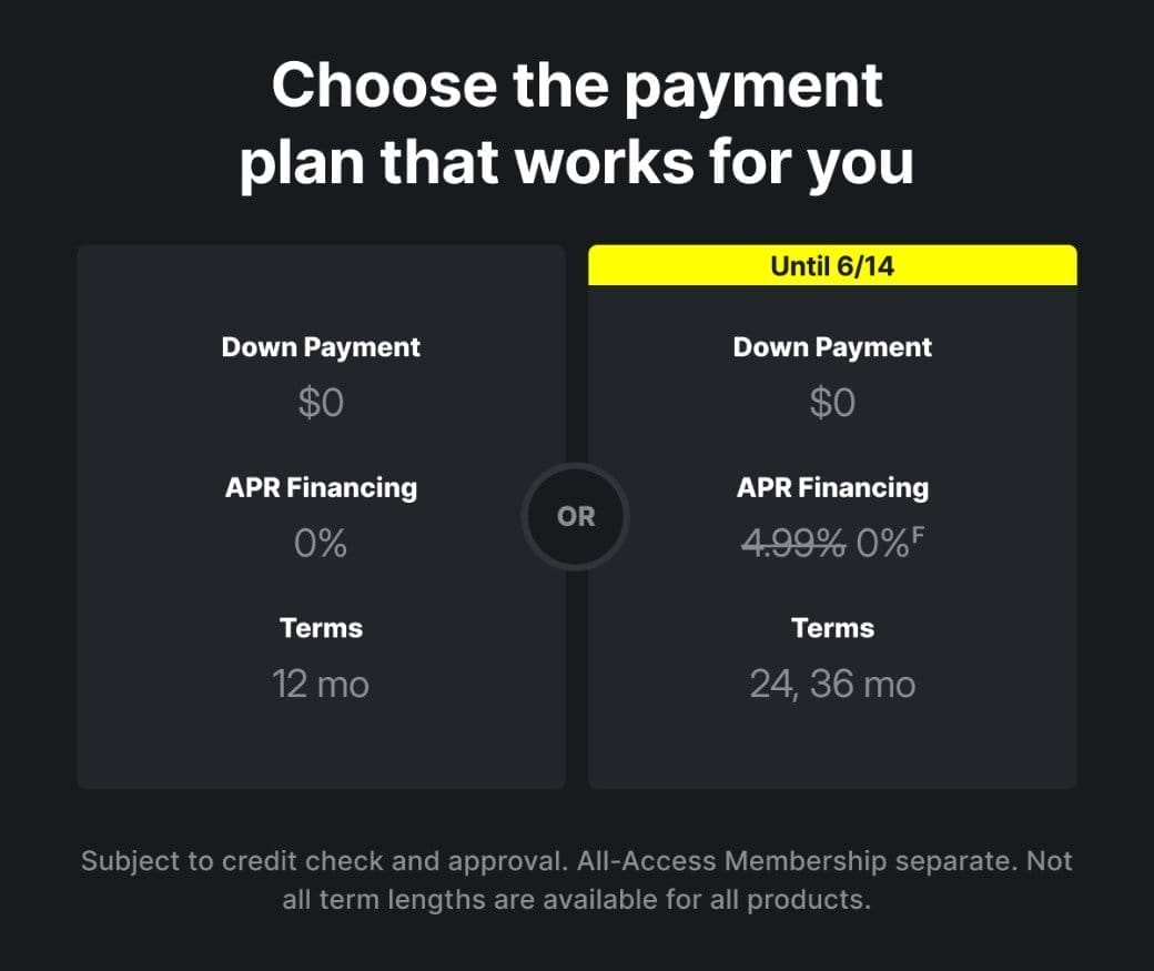 Choose the payment plan that works for you