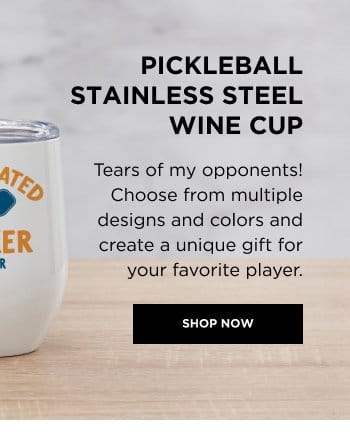 Pickleball Stainless Steel Wine Cup