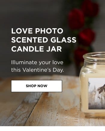 Love Photo Scented Glass Candle Jar