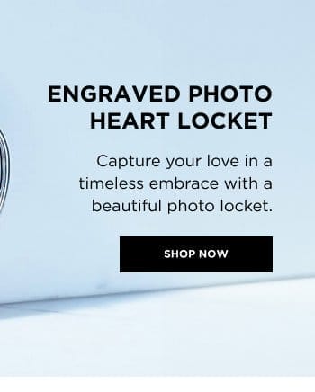 Engraved Photo Heart Locket