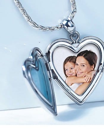 Engraved Photo Heart Locket