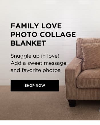 Family Love Photo Collage Blanket