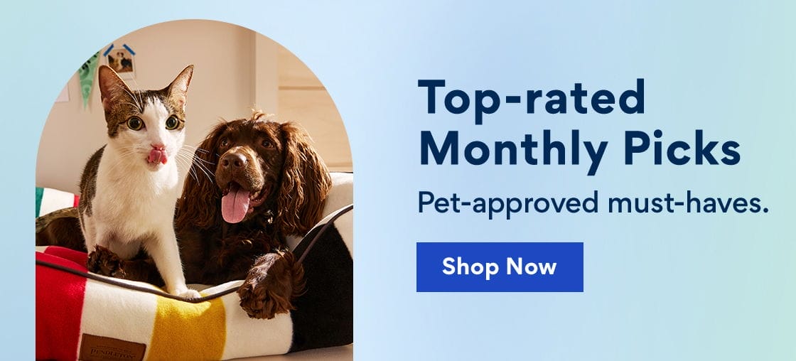 Top-Rates monthly picks. Pet-approved must-haves. Shop now