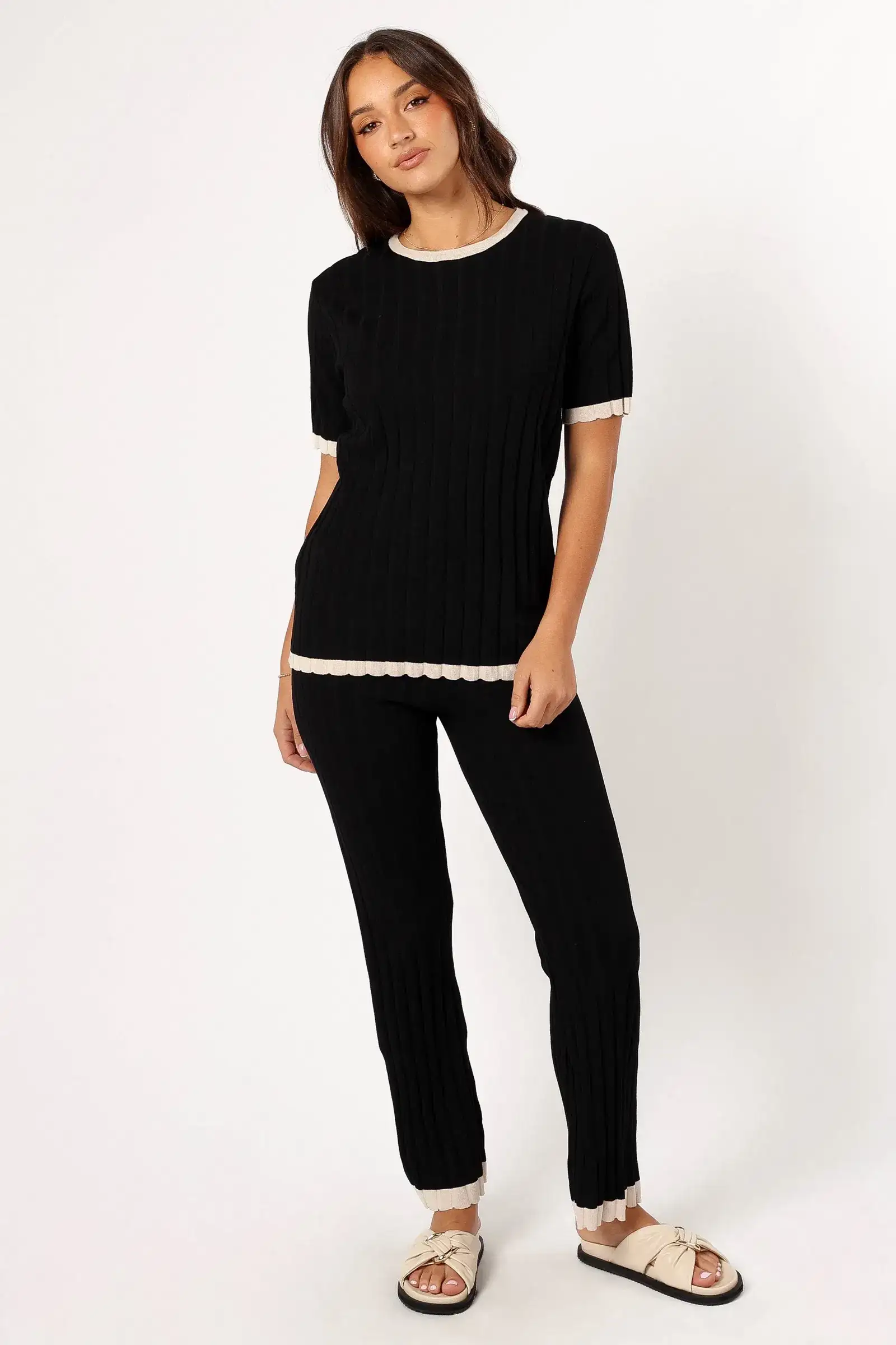 Image of Henrie Knit Set - Black Beige