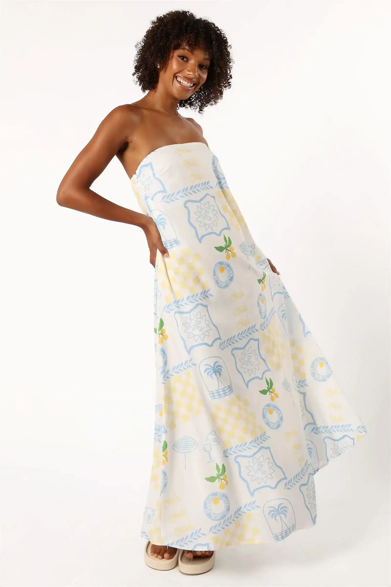Image of June Maxi Dress - Lemon Print