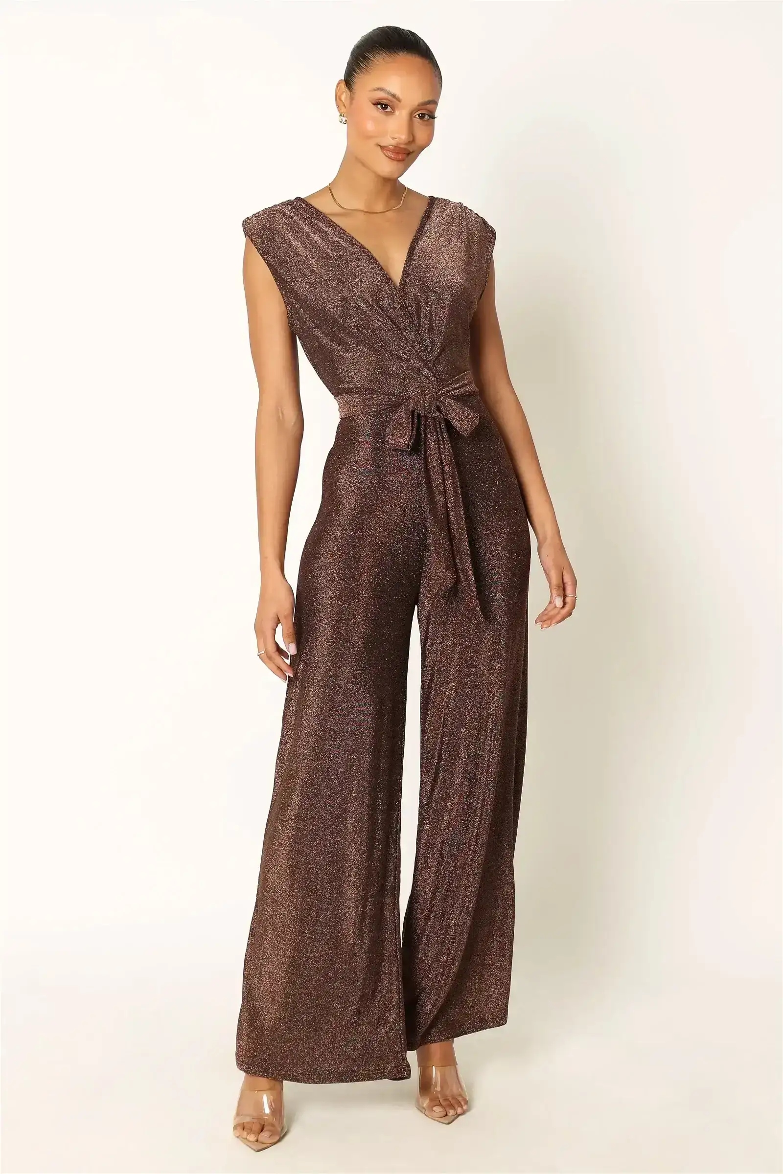 Image of Nora Wide Leg Jumpsuit - Chocolate