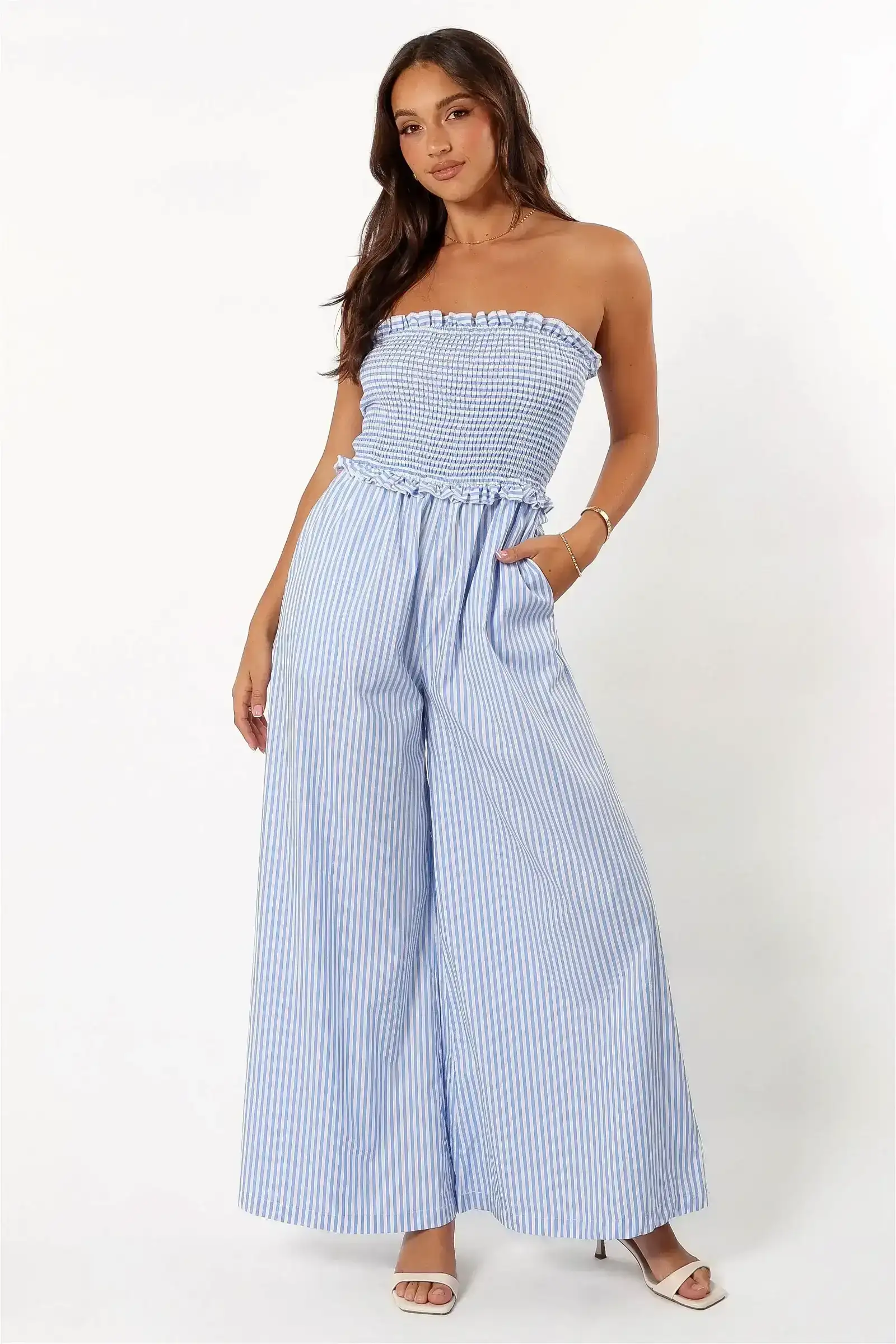 Image of Jones Jumpsuit - Blue Stripe