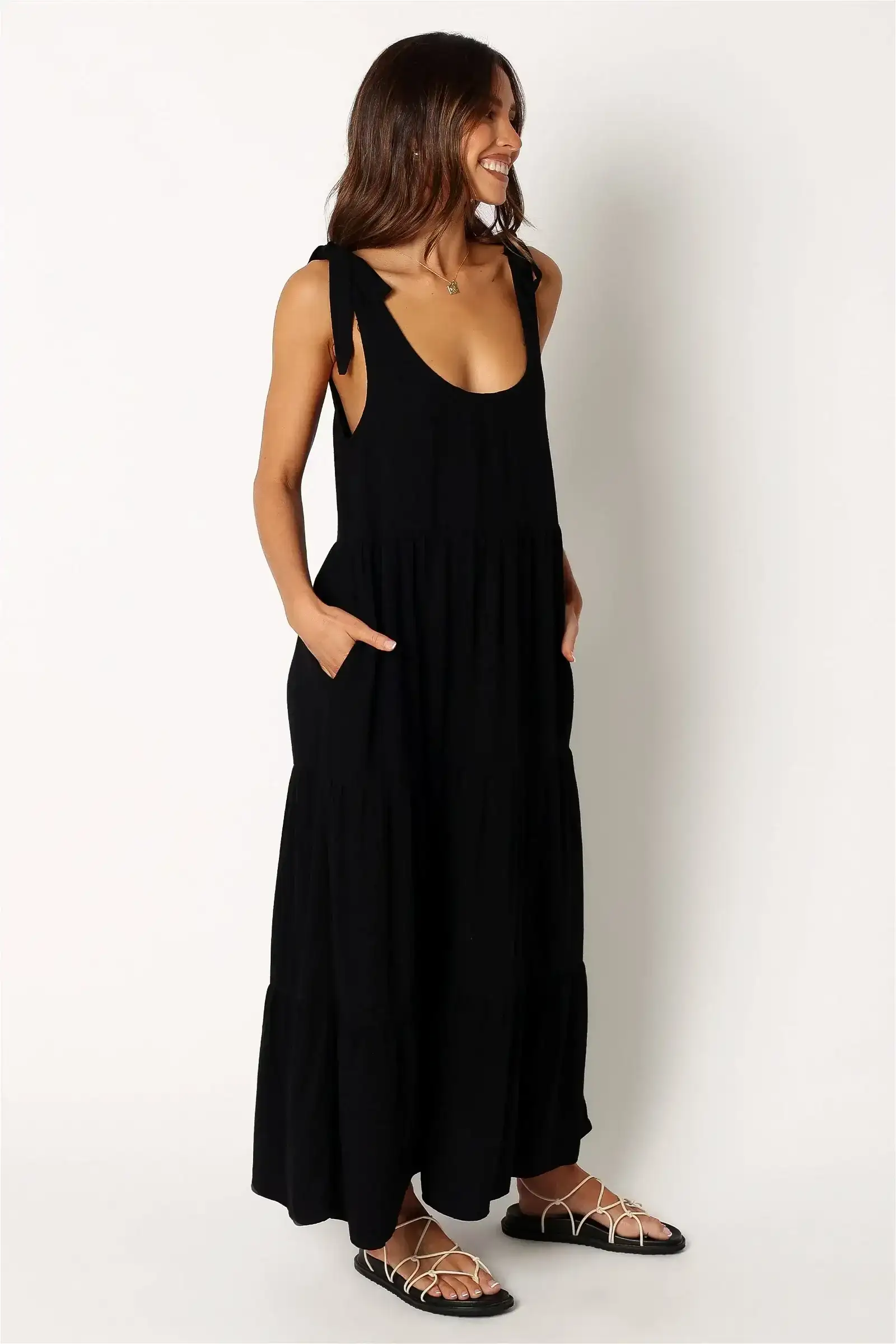 Image of Marcy Midi Dress - Black