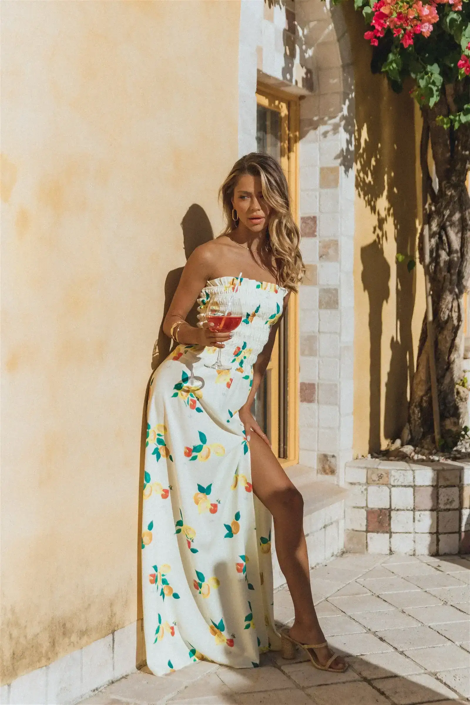 Image of Mikaela Maxi Dress - Lemon Print