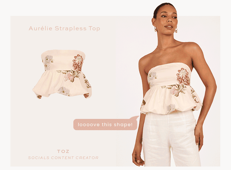 Aurelie Strapless Top