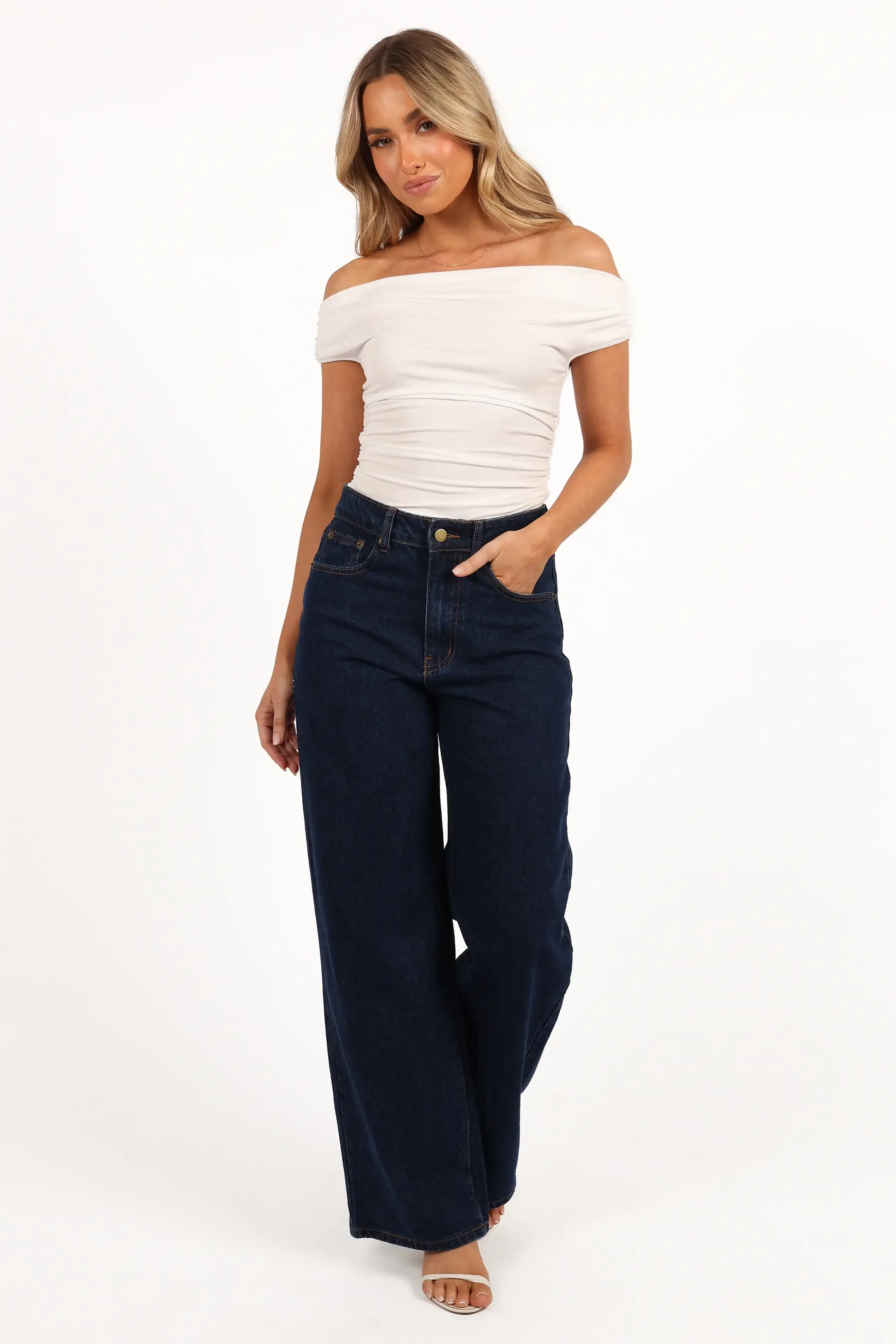 Image of Lanna Off Shoulder Top - White