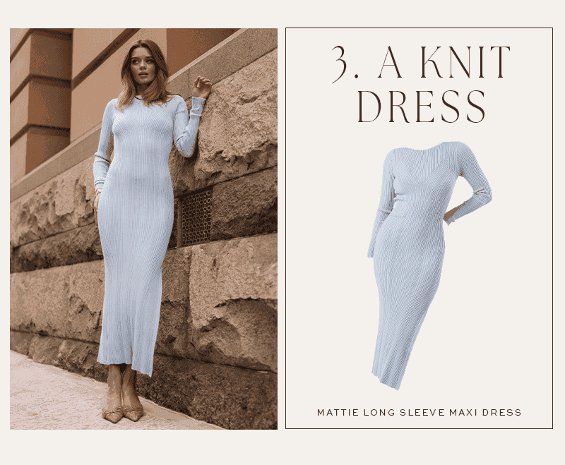 3. a knit dress