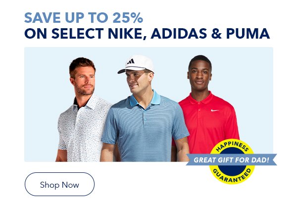 Save Up to 25% on Select Men's Apparel 