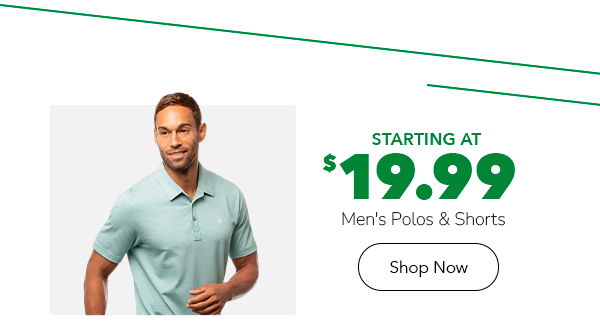 One Day Sale | Men's Polos Starting at \\$19.99