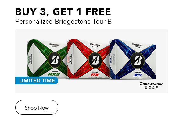 Get 3 dozen Bridgestone Tour B Golf Balls, get 1 dozen free