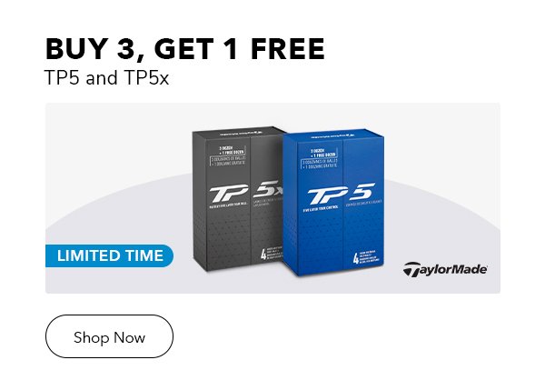 Get 4 dozen TaylorMade TP5 or TP5x Golf Balls for the price of 3