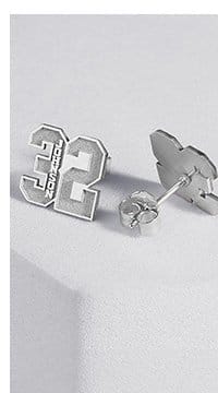 Jersey Number Earrings