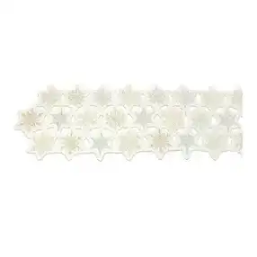 Embroidered Snowflake Table Runner 68&quot;