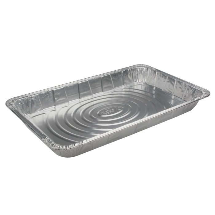 Image of Pactiv Full Size Deep Medium Disposable Steam Table Pan, Y6120XH, Aluminum, 228 oz. | 40/Case