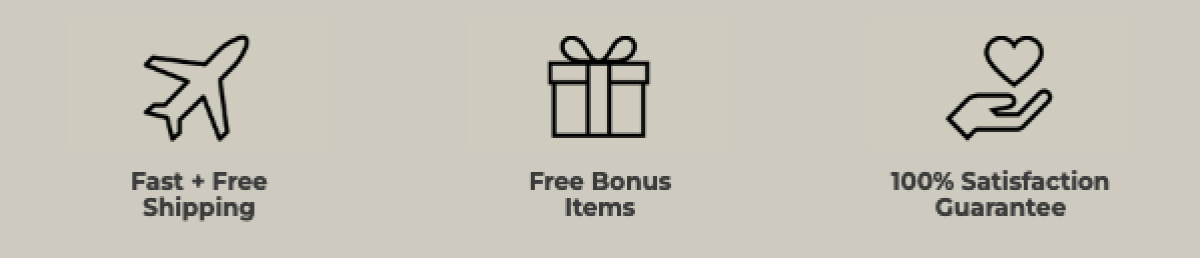 Fast + Free Shipping | Free Bonus | 100% Satisfaction