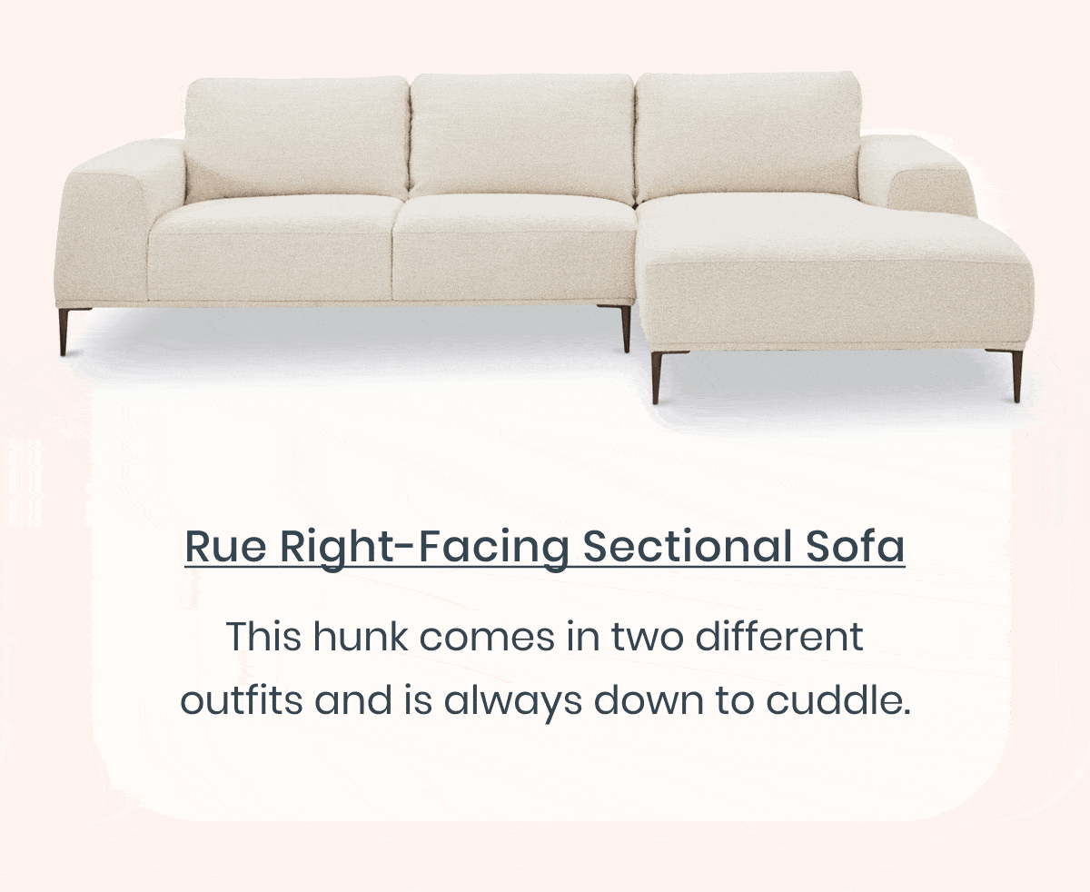 Rue Right-Facing Sectional Sofa