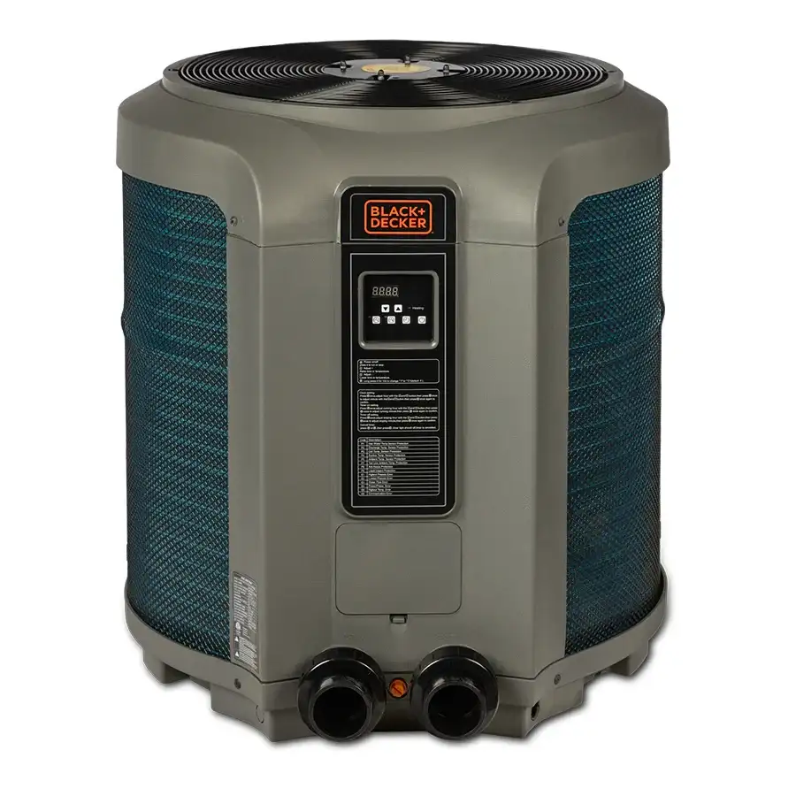 Image of Energy-Saving BLACK + DECKER Pool Heat Pump 80,000 BTU to Heat 15,000 Gallons