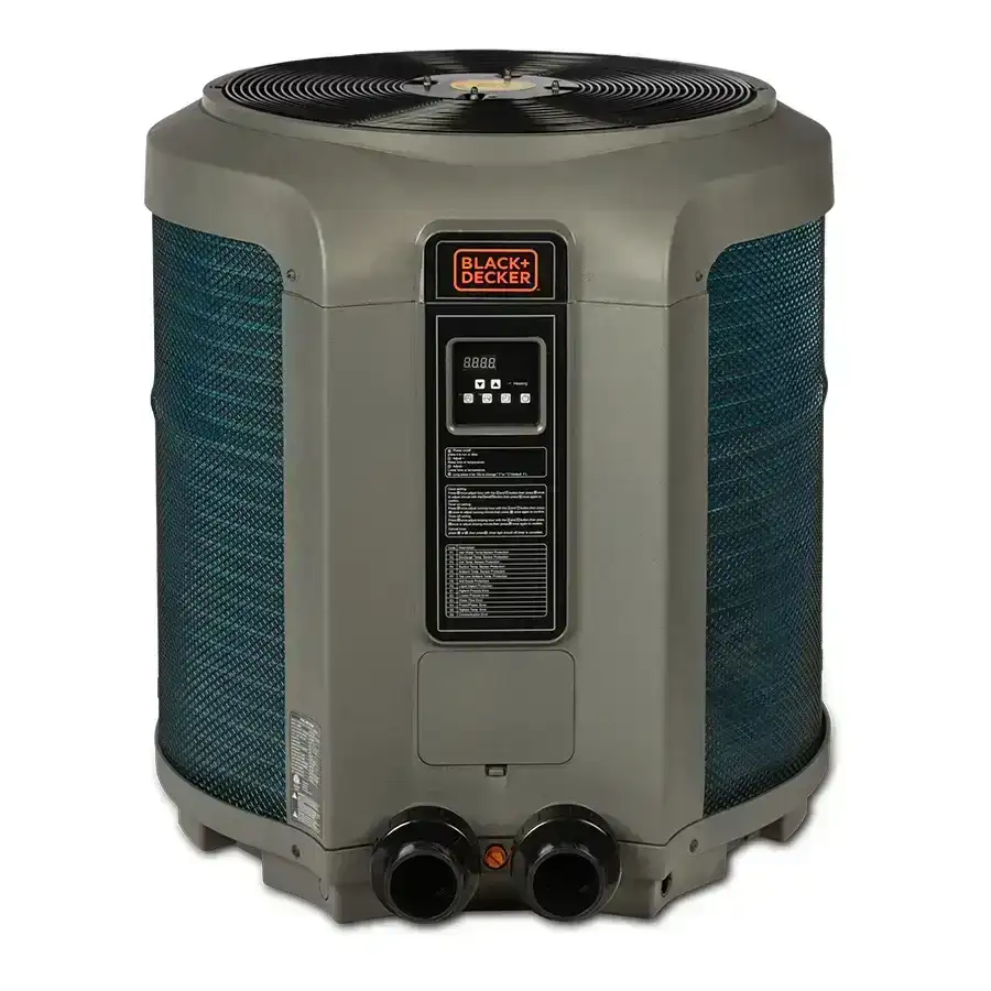 Image of Energy-Saving BLACK + DECKER Pool Heat Pump 80,000 BTU to Heat 15,000 Gallons