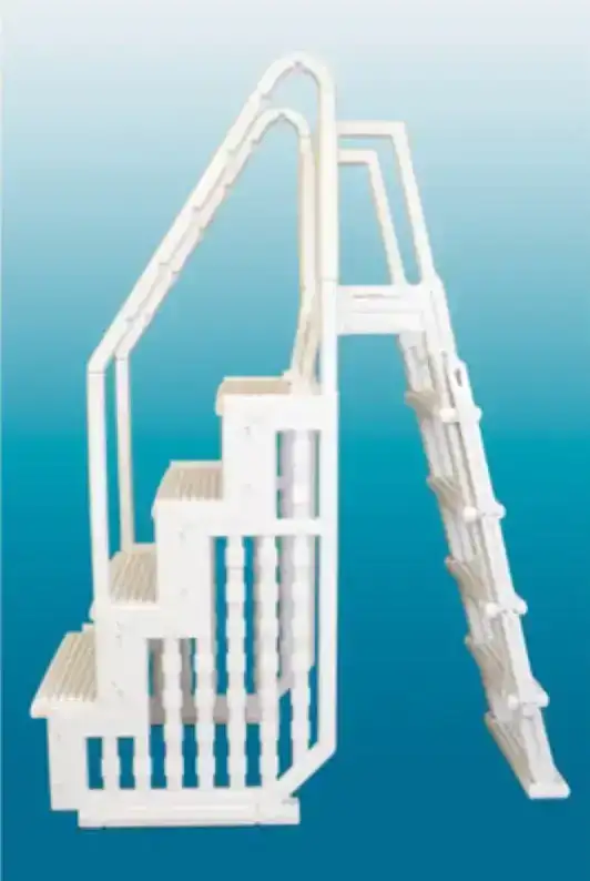 Image of Caymen Flip up ladder Entry System for Above ground pools