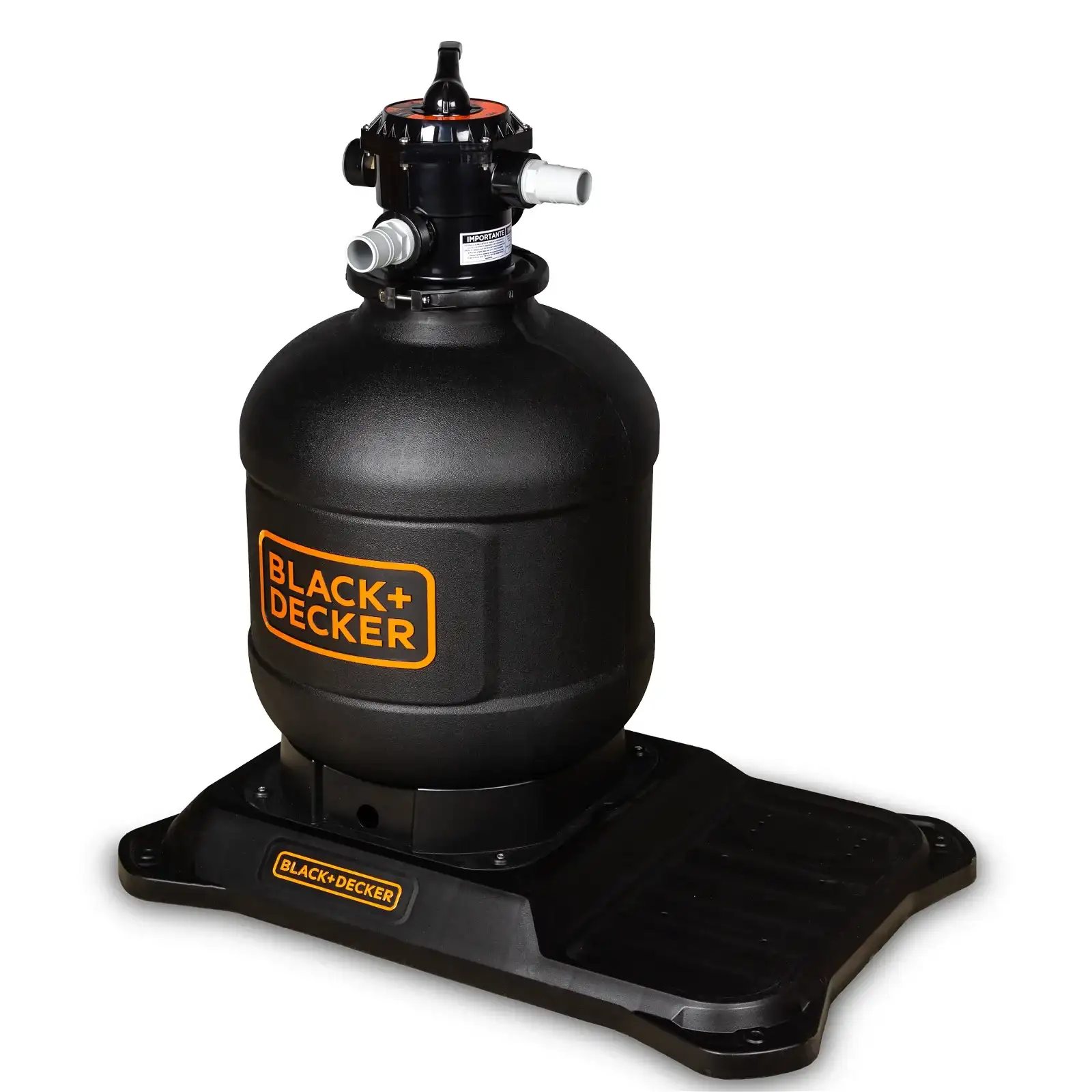 Image of BLACK+DECKER 19" Sand Filter Tank With 6-Way Valve and Full Base and Hoses for Above Ground Swimming Pools