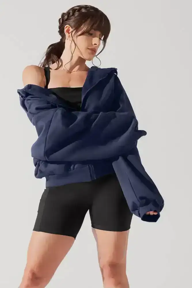 Image of Zip Cloud Hoodie - Academic Navy