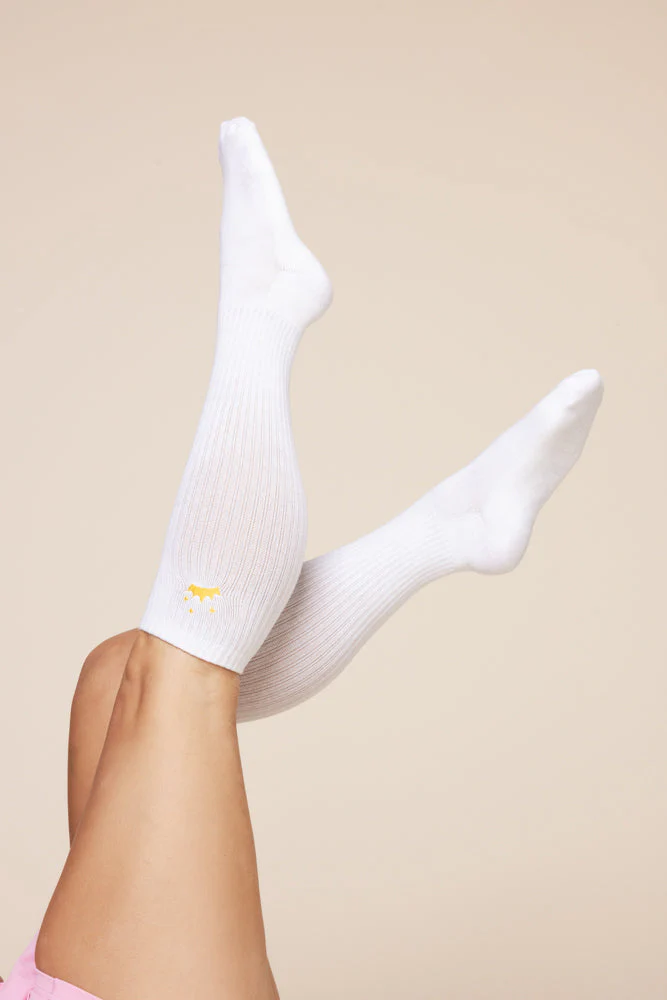 Image of Knee High Socks - Bright White