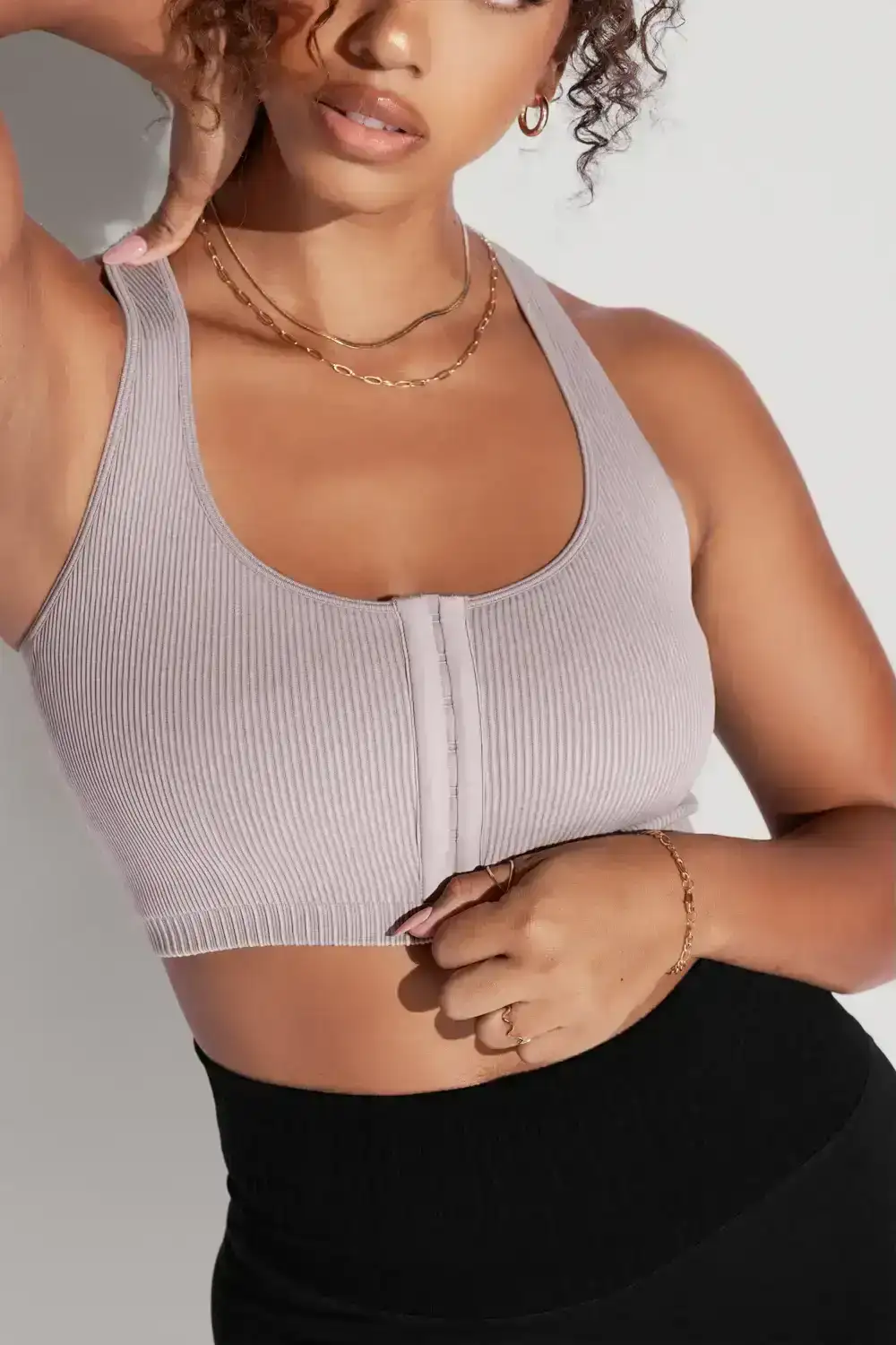 Image of Hook It Up Seamless Bra - Smoky Lilac