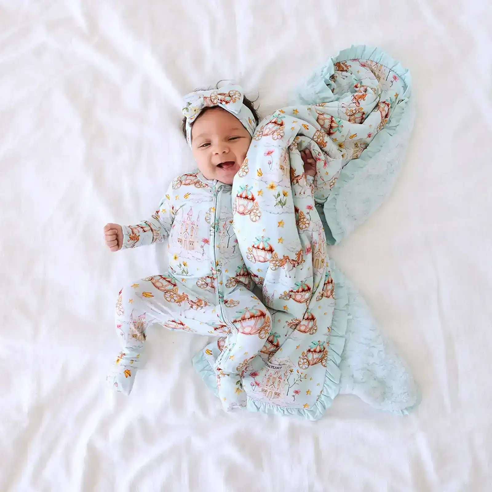 Image of Catherine Minky Ruffled Luxette Patoo® Blanket