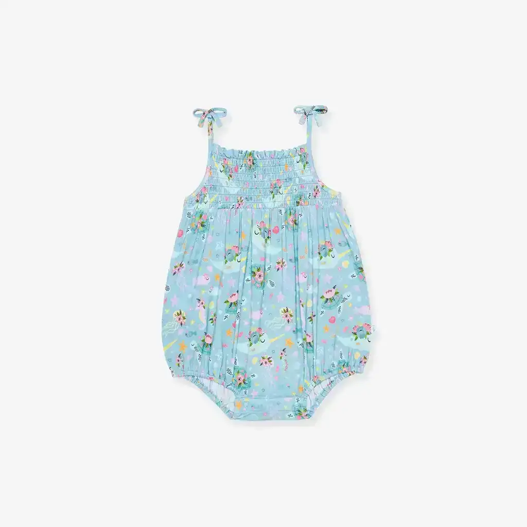 Image of Cady Sleeveless Smocked Bubble Romper