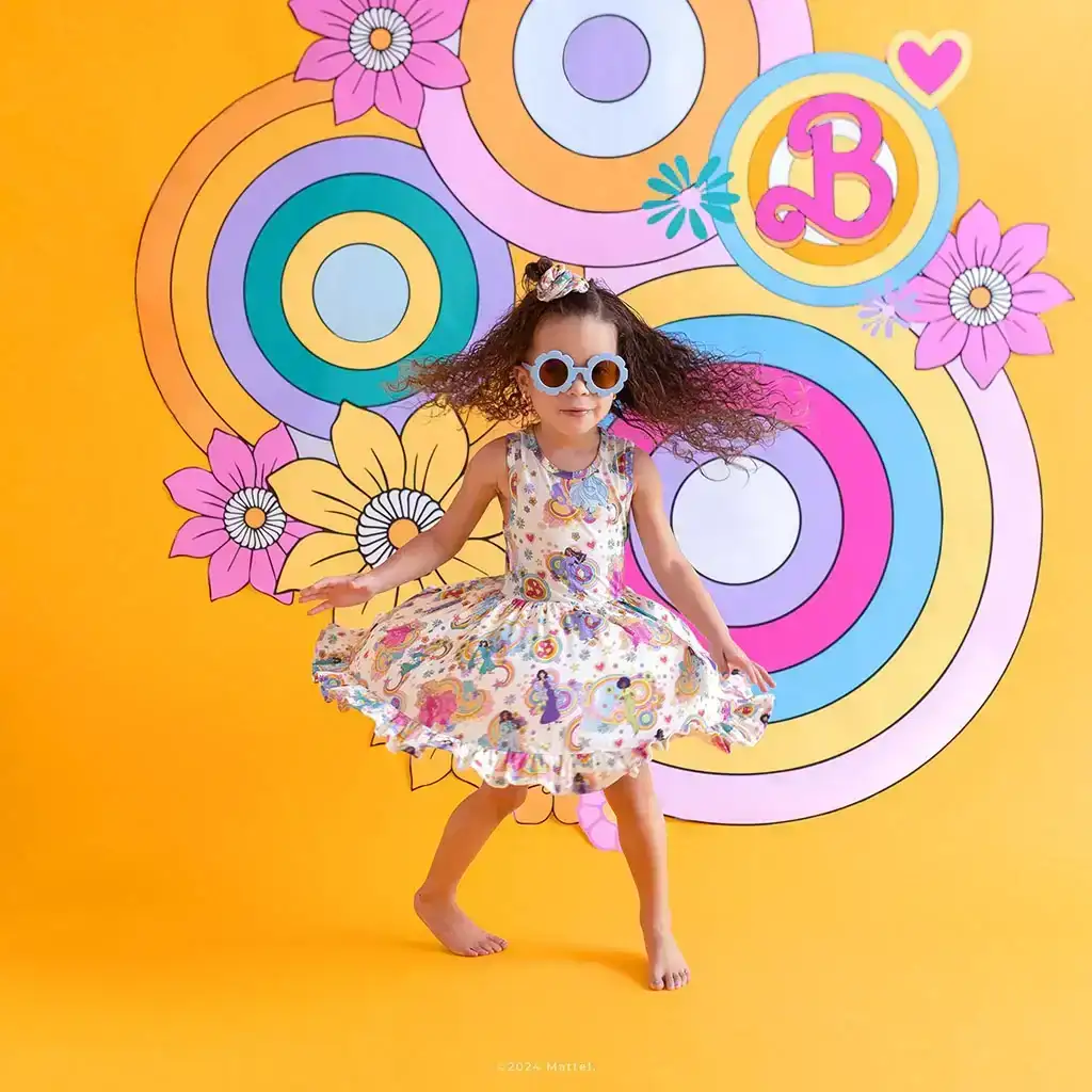 Image of Groovy Barbie™ and Friends Racerback Ruffled Twirl Dress