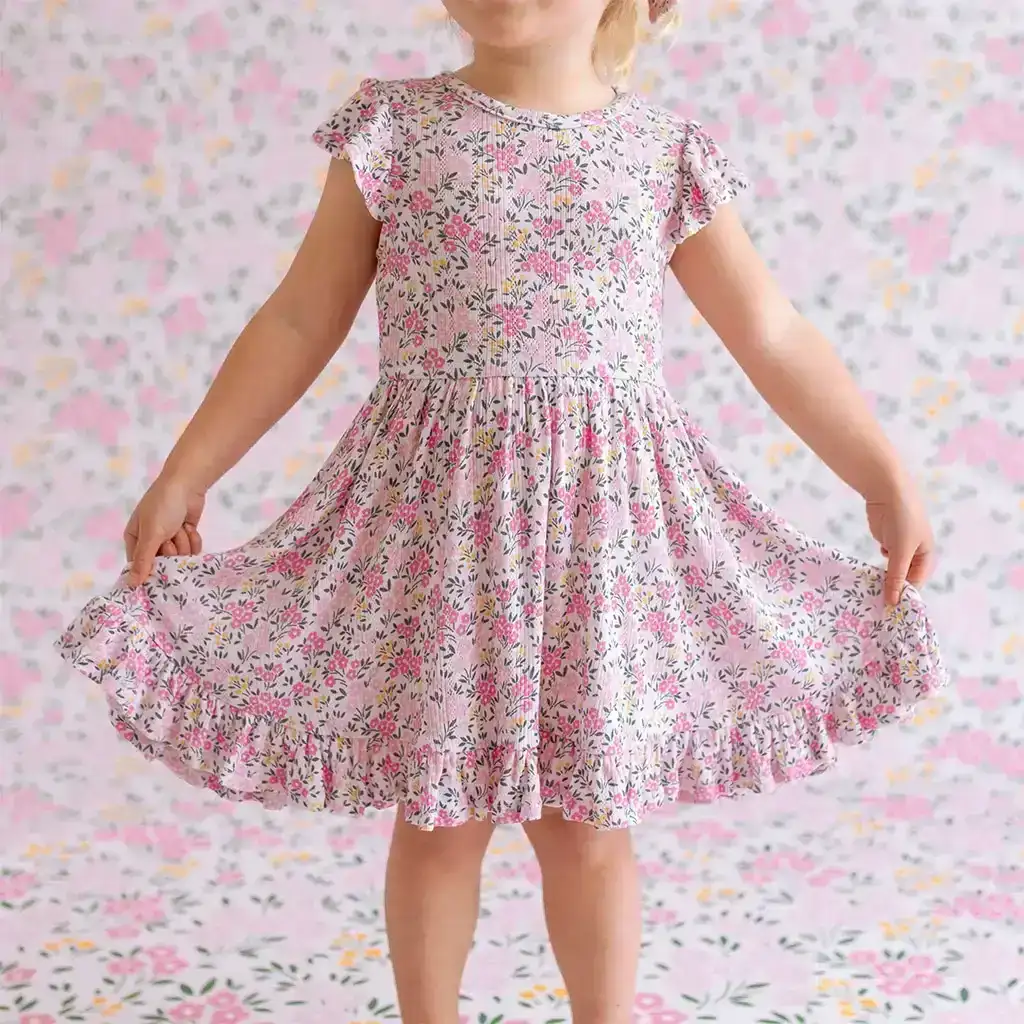 Image of Meadow Haze Pointelle Ruffled Twirl Dress